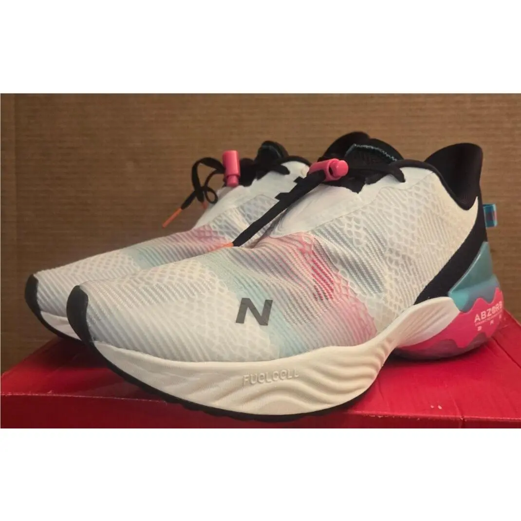 New Balance Fuelcell Rebel TR Running Shoe Size: 11.5 White/cyber Jade/hi-pink