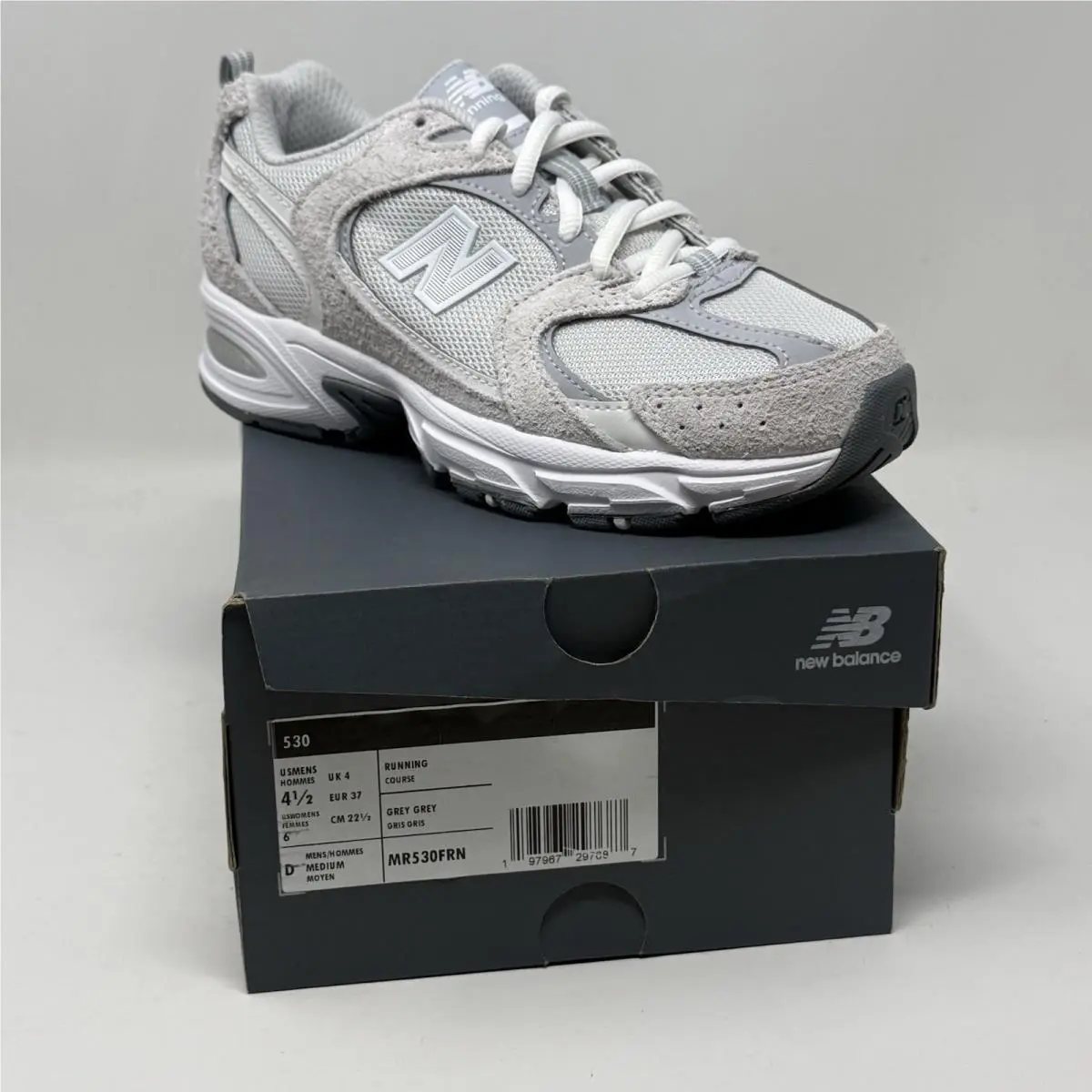 New Balance 530 Running Shoes Womens 6 D Wide Gray White Suede Mesh Sneakers