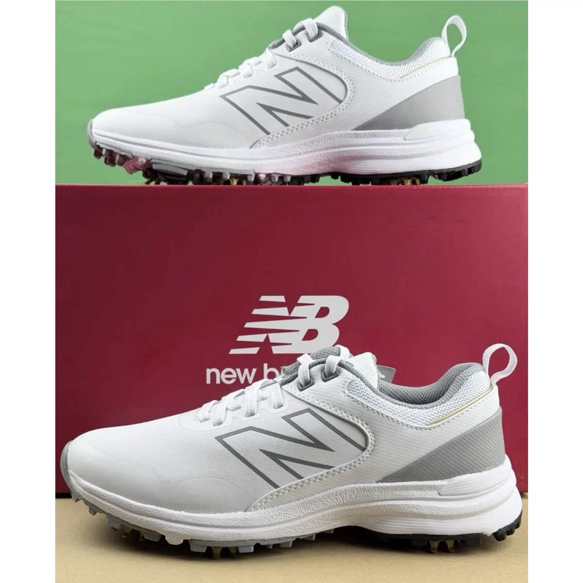New Balance Womens Fresh Foam Brighton V2 Golf Shoes Size 6.5 White/grey