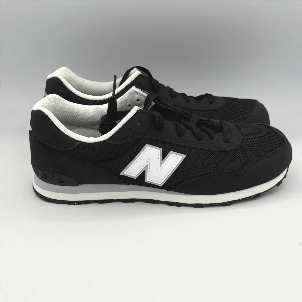 New Balance 515 Sneakers Shoes Kids 6 Black White Mesh Athletic GC515BLK