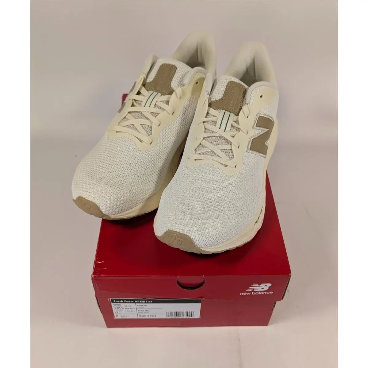 New Balance Fresh Foam Arishi v4 MARISRA4 Sneakers Mens 10.5 Beige Running Shoes