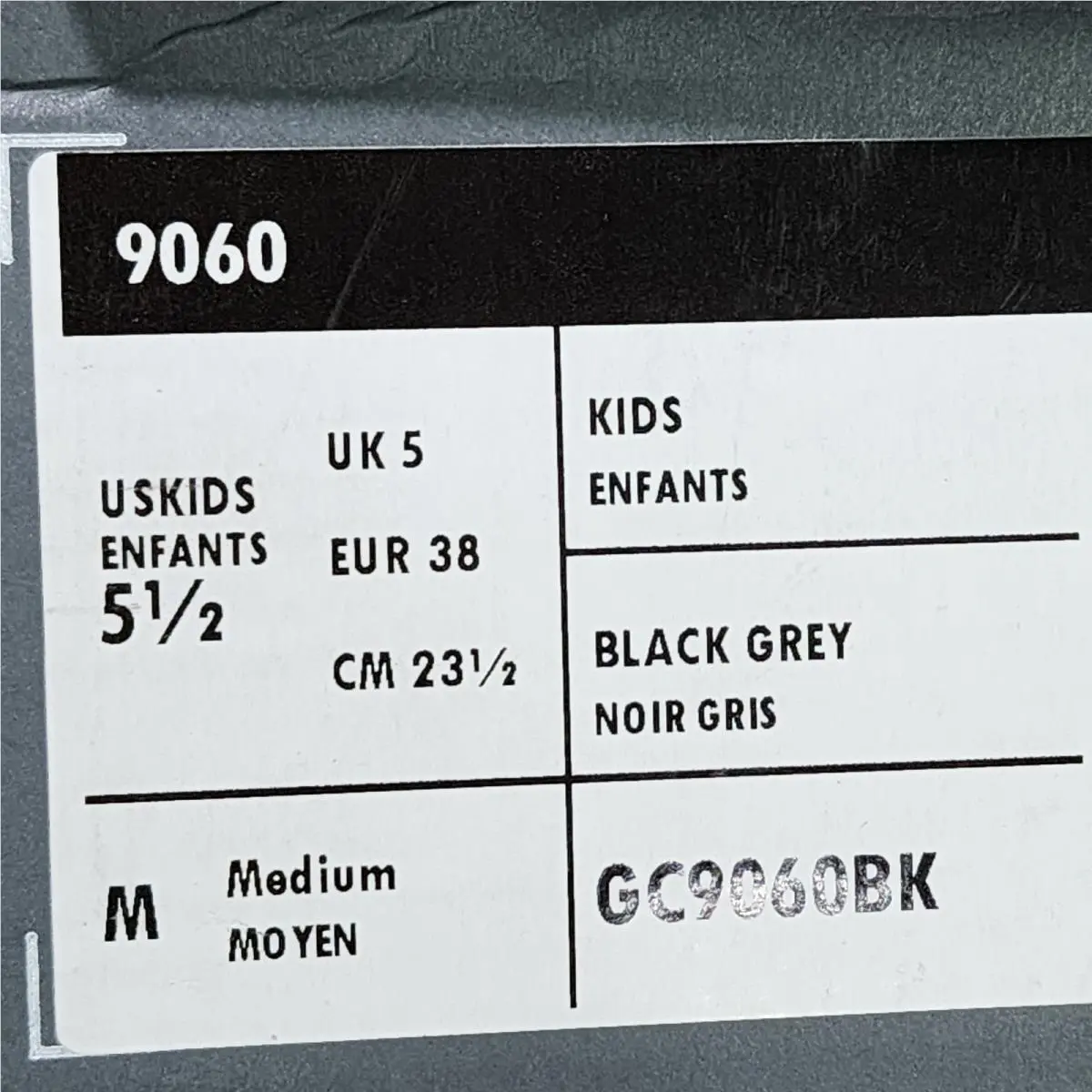 New Balance shoes - New Balance GC9060BK - Black / Gray 7