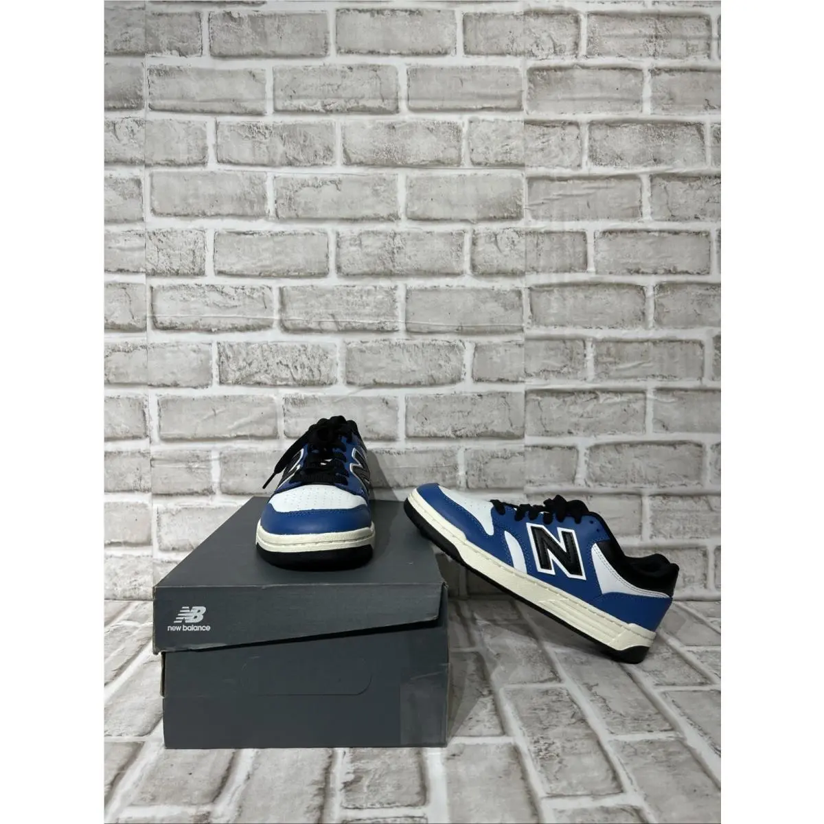New Balance 480 Blue/white Leather Low Top Court Shoes GSB480TB Size 6.5 New