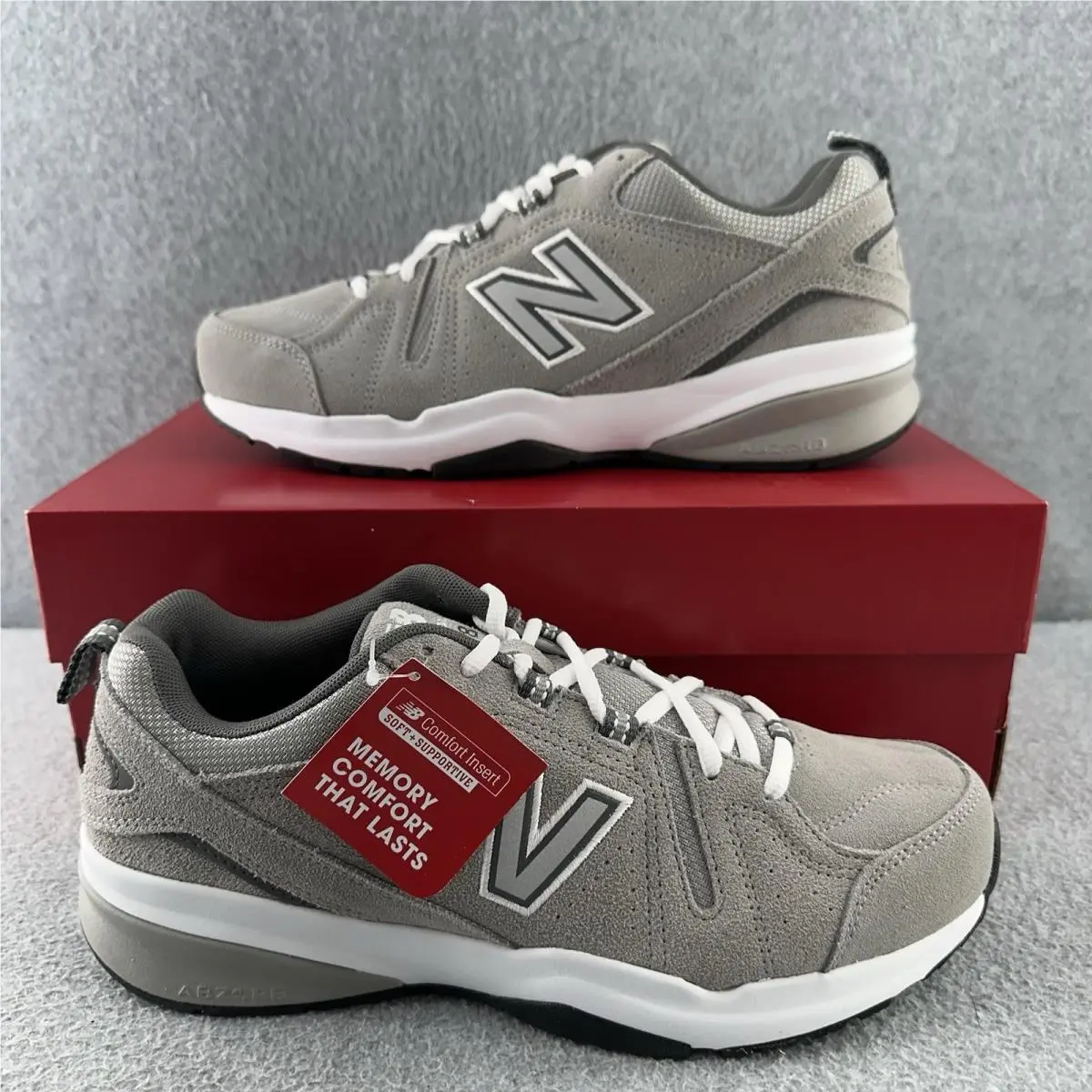 New Balance 608v5 Mens Size 9 Grey White Casual Training Athletic Shoes Sneakers