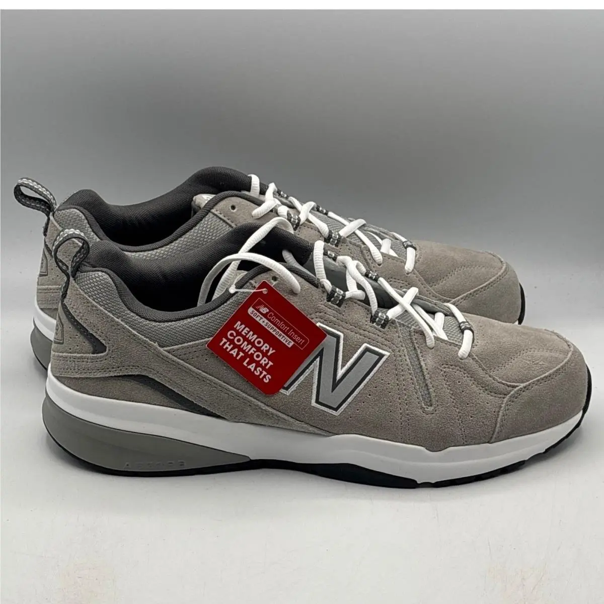 New Balance 608v5 Training Shoes Men Size 15 Grey Suede Abzorb Comfort MX608UG5
