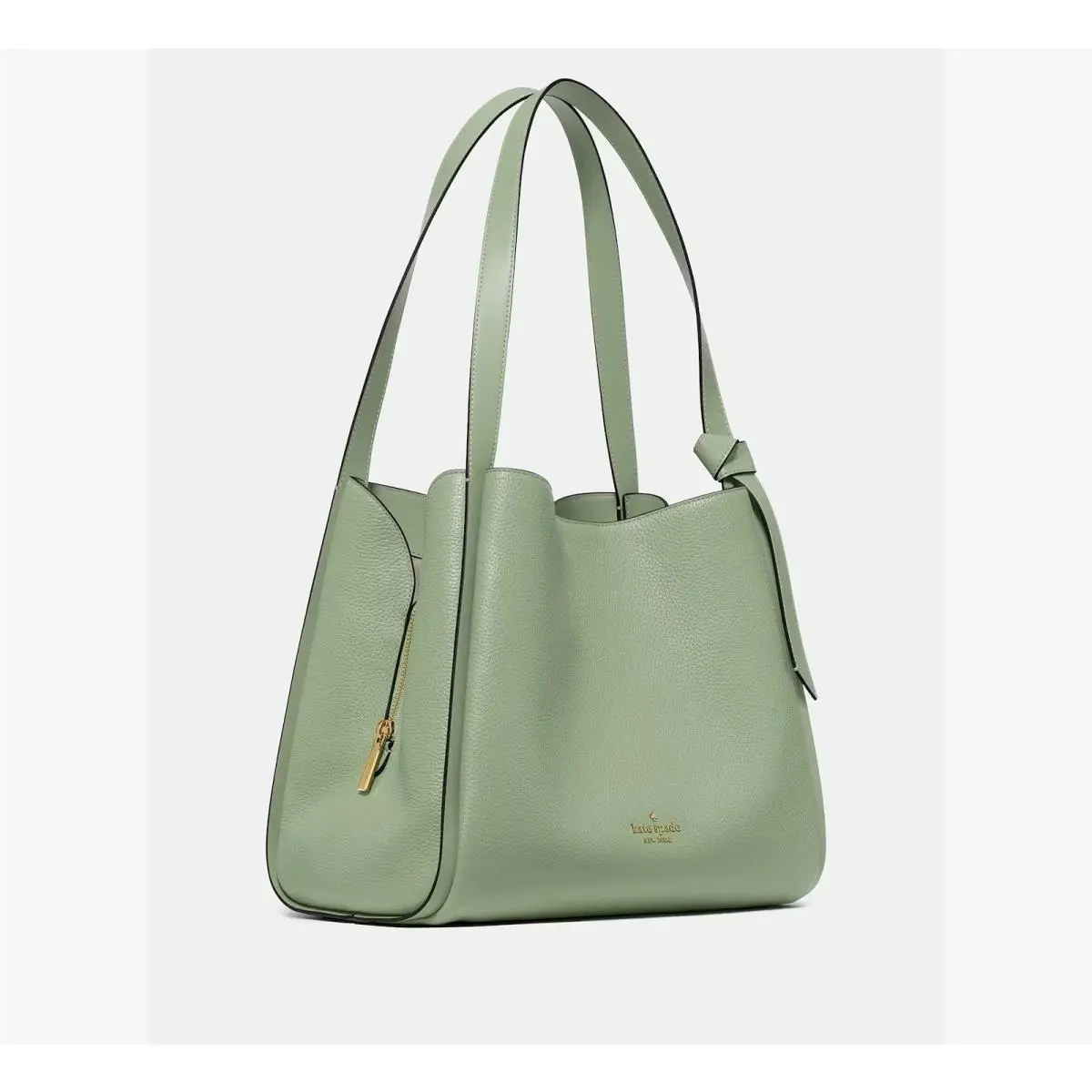 Kate Spade Knott Large Carryall Shoulder Bag Tote Purse Balsam Green Leather