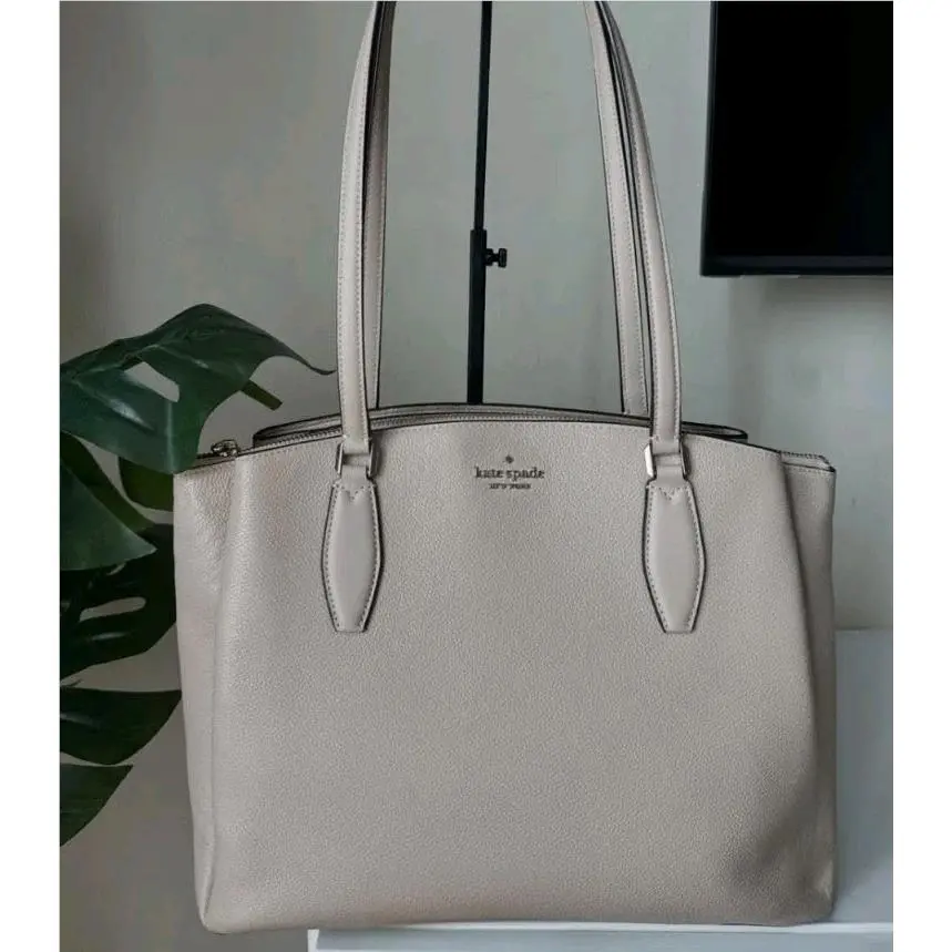 Kate Spade Monet Large Triple Compartment Tote In Warm Beige