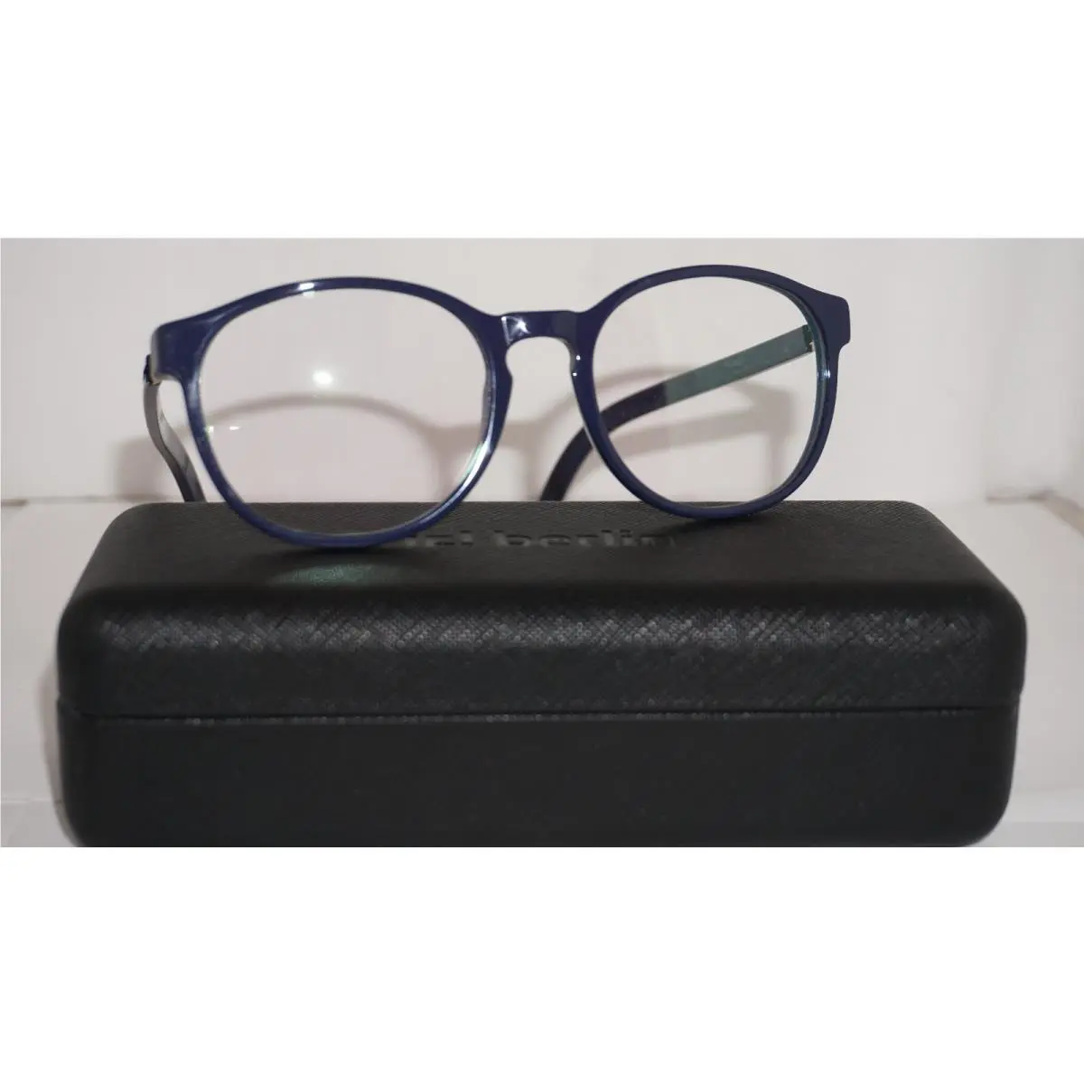 IC Berlin Eyeglasses Helene Round Mid Night Blue Rose Gold 53 21 145