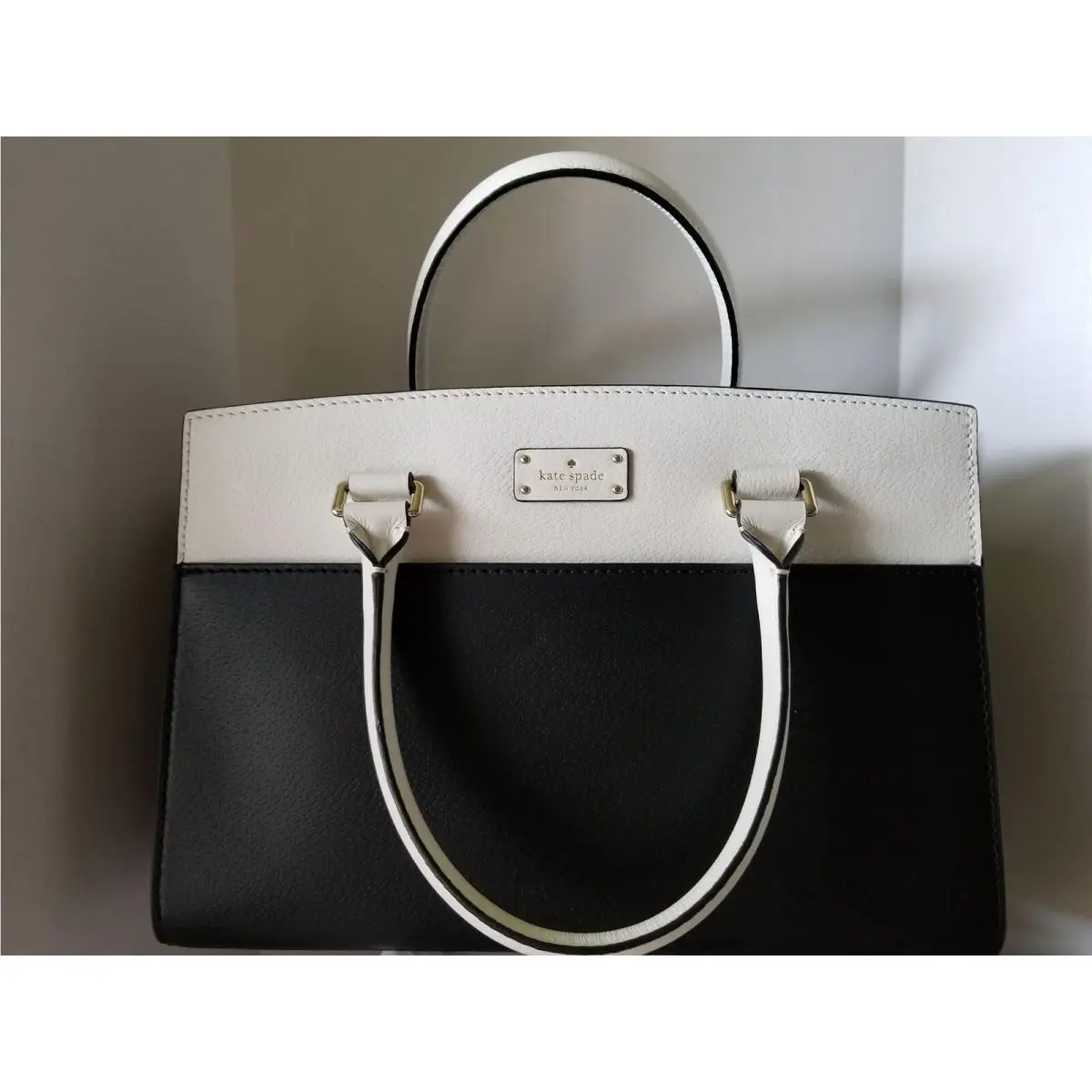 Kate Spade Grove Street Caley Leather Satchel - Black/cemn