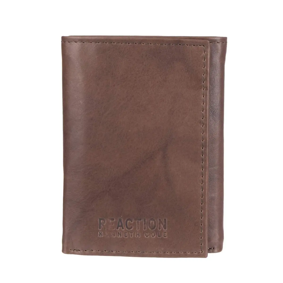 Kenneth Cole Reaction Men`s Rfid Slim Leather Trifold Wallet One Size Brown