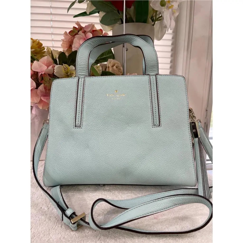 Kate Spade Dominique Grey Stree Baby Blue Crossbody Bagbag 140