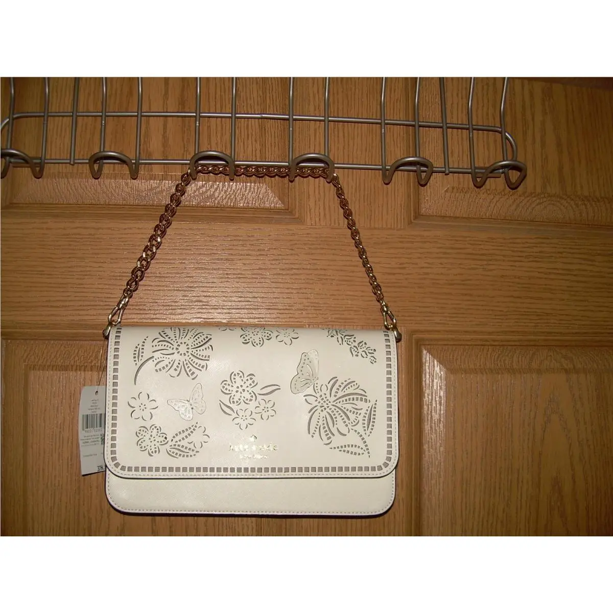 - Cut Out Leather Bag - Ivory IN Color - Gold Cha by Kate Spade