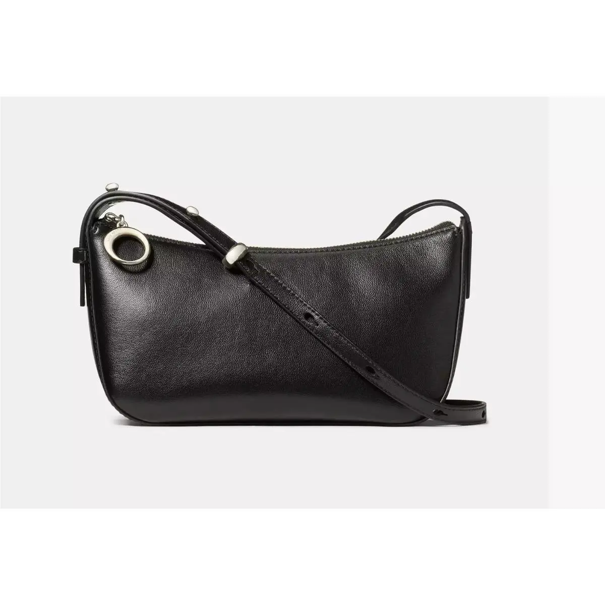 Kate Spade New York Halo Leather Crossbody Black Silver