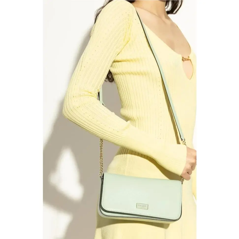 Kate Spade Serena Leather Shoulder Bag Green Gold
