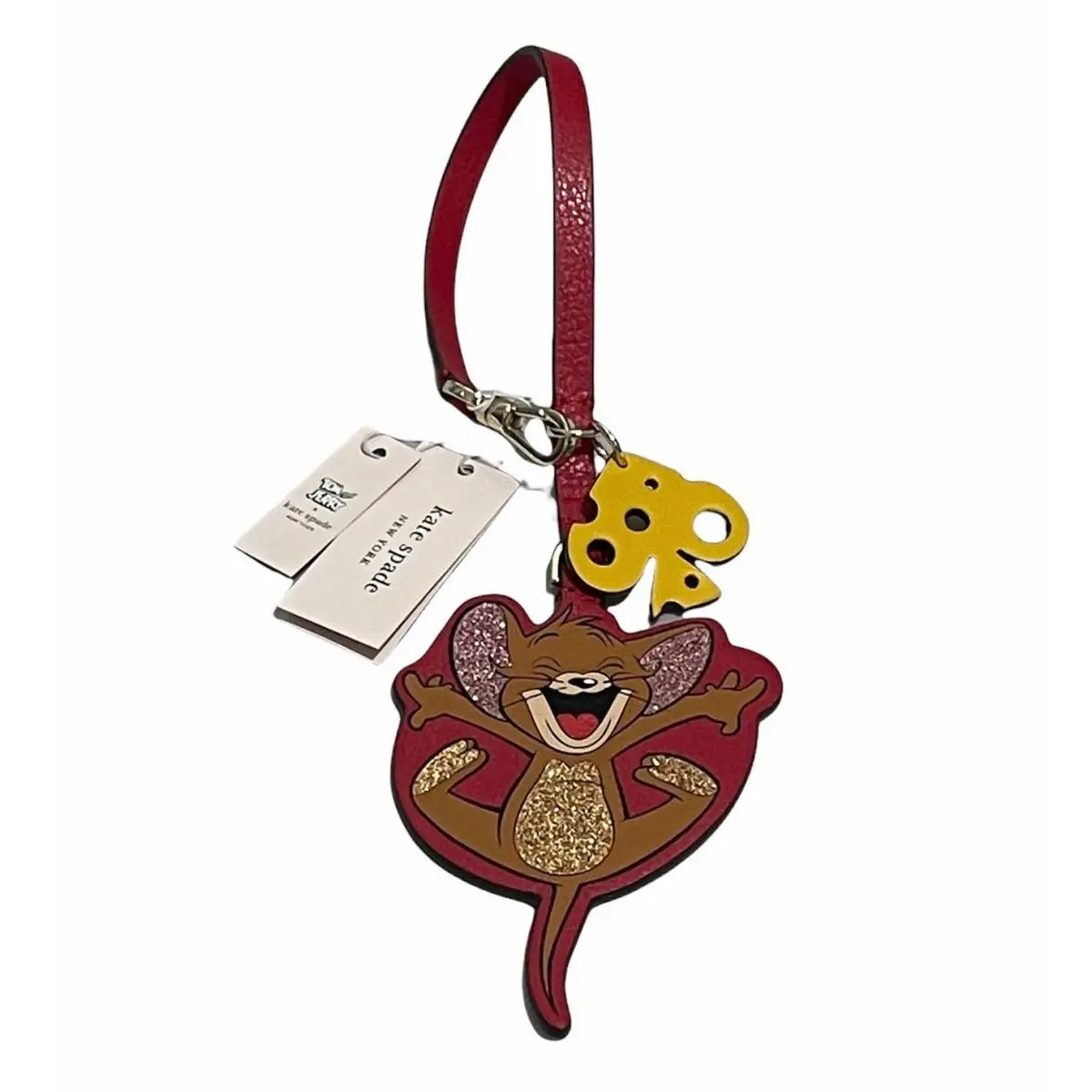 Tom and Jerry X Mouse Luggage Tag Handbag Charm by Kate Spade