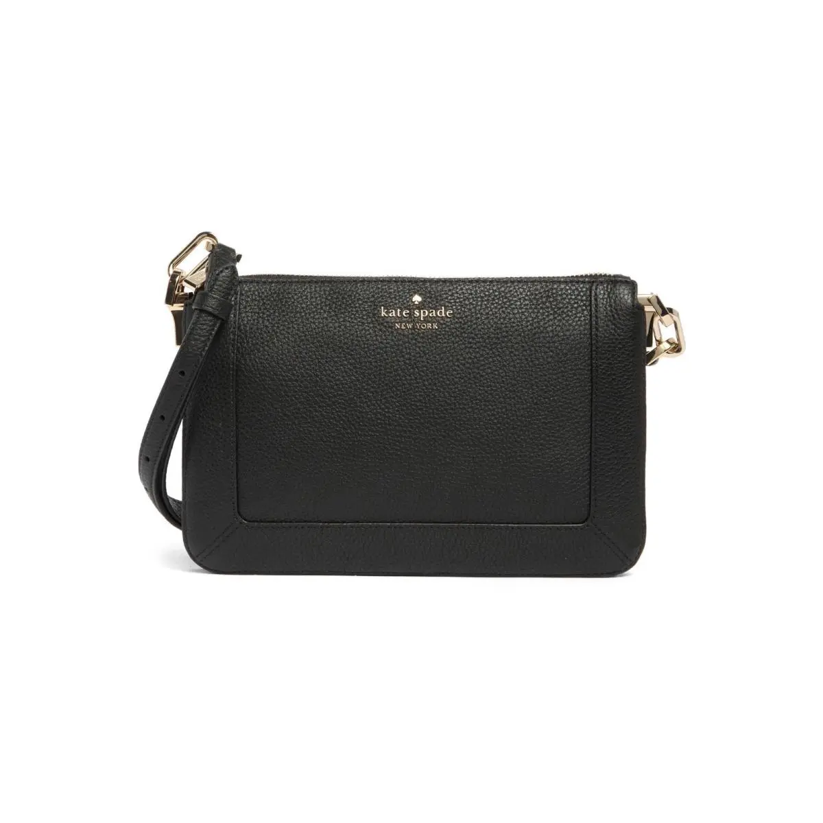 Kate Spade Lena Crossbody Bag Black Pebbled Leather