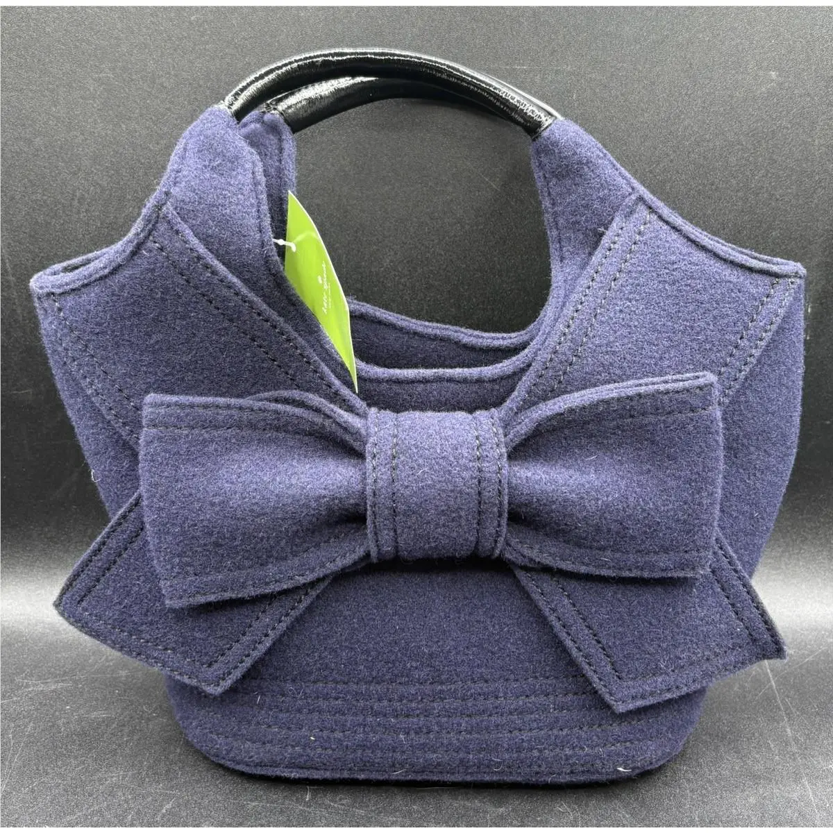 Kate Spade Blue Felt Bow Handbag Purse W/ Tags MVP039100