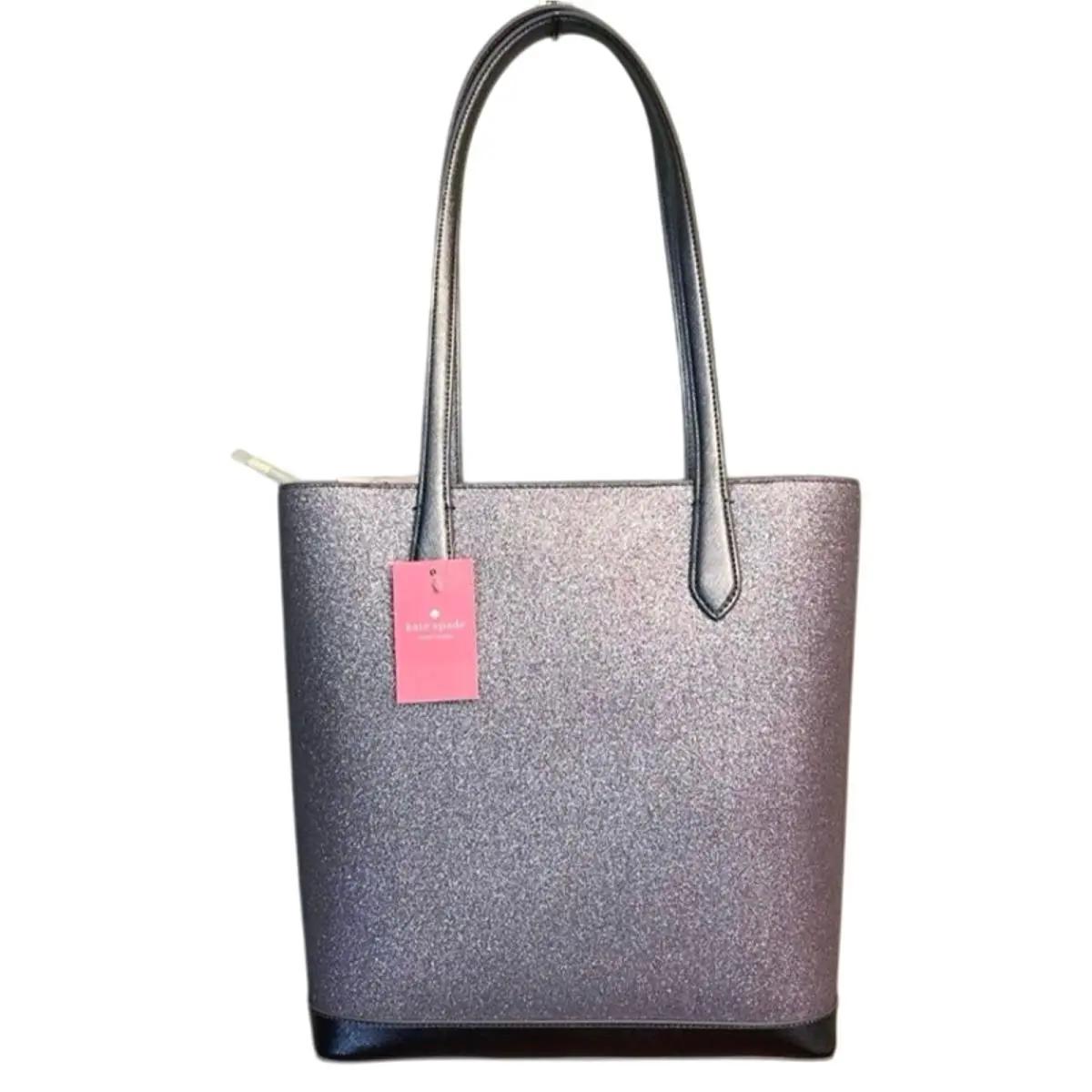 Kate Spade Tinsel Lilac Frost Glitter Tote Bag