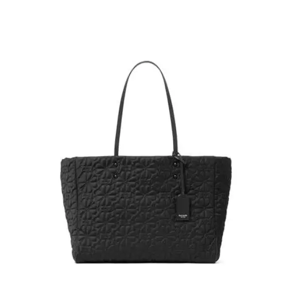 Kate Spade New York Tilly Quilted Large Tote Bag Handbag Black - New