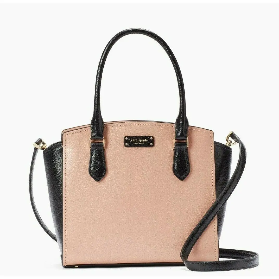 Kate Spade New York Jeanne Embossed Leather Warm Vellum Black Small Satchel