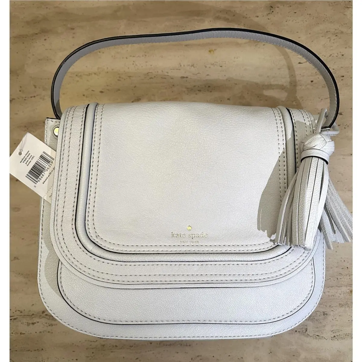 Kate Spade Rianne Pratt Street Leather Crossbody Flap Tassel Satchel Medium