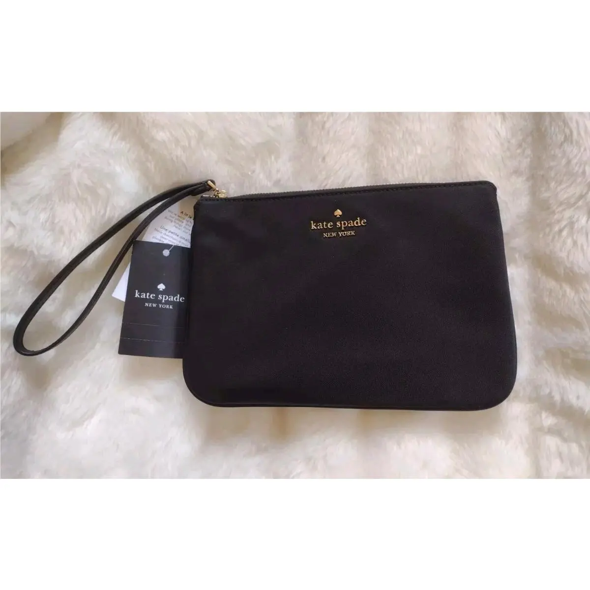 Wristlet Kate Spade Wallet Chelsea Nylon Pouch Black Classic Formal Club