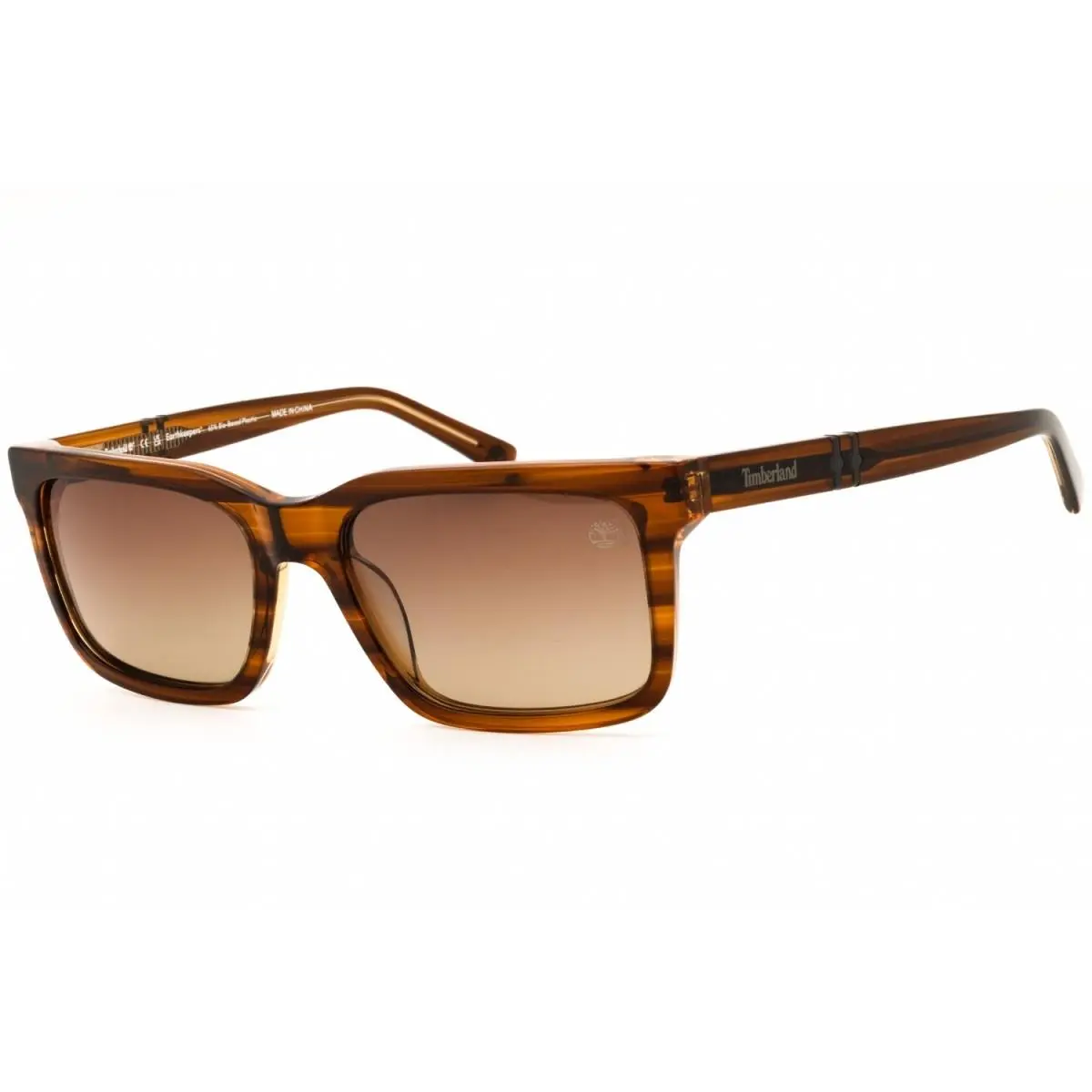 Timberland TB00021 48H Shiny Dark Brown/brown Polarized 57-18-140 Sunglasses