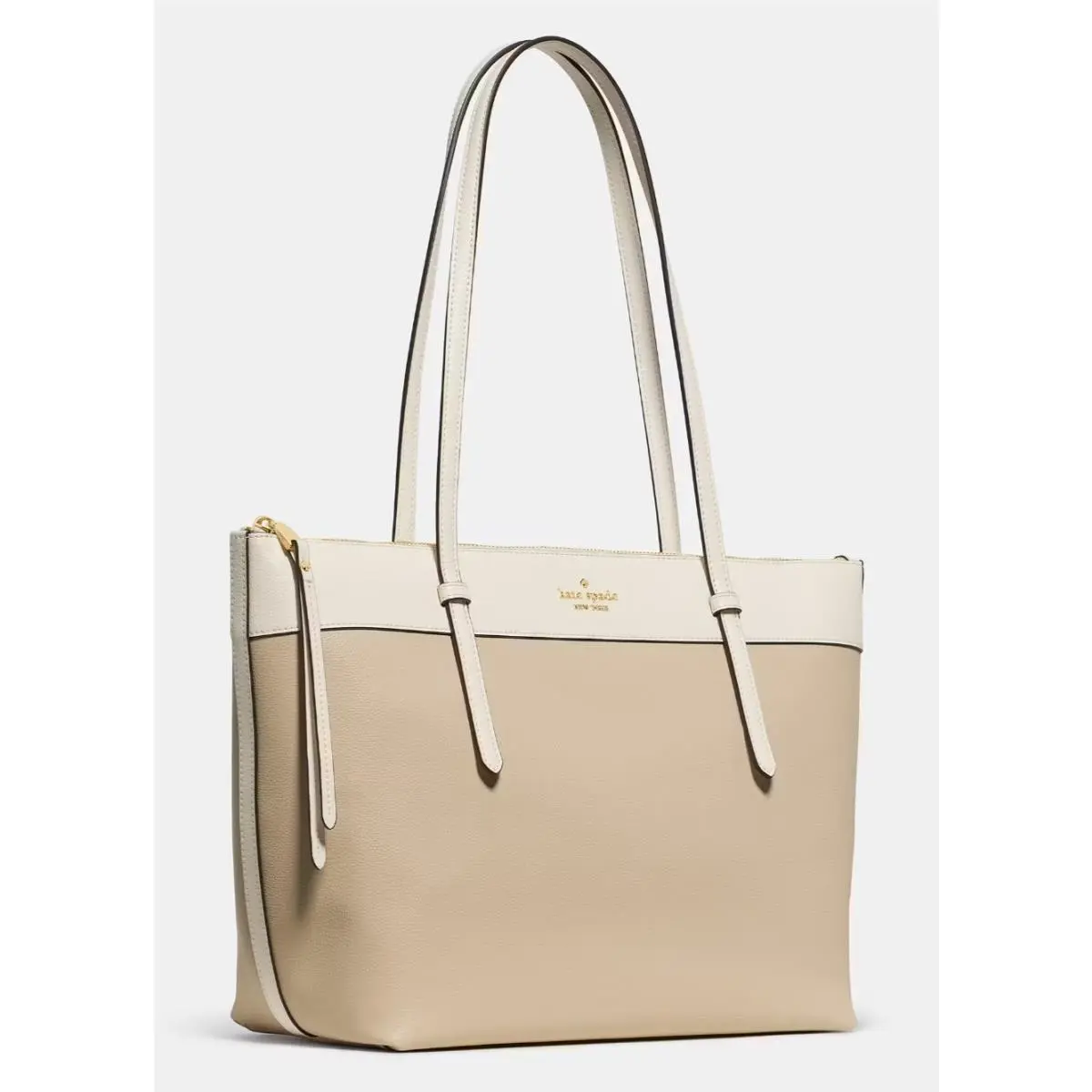 Kate Spade All Day Large Tote Beige White Leather Purse KO386 Bag