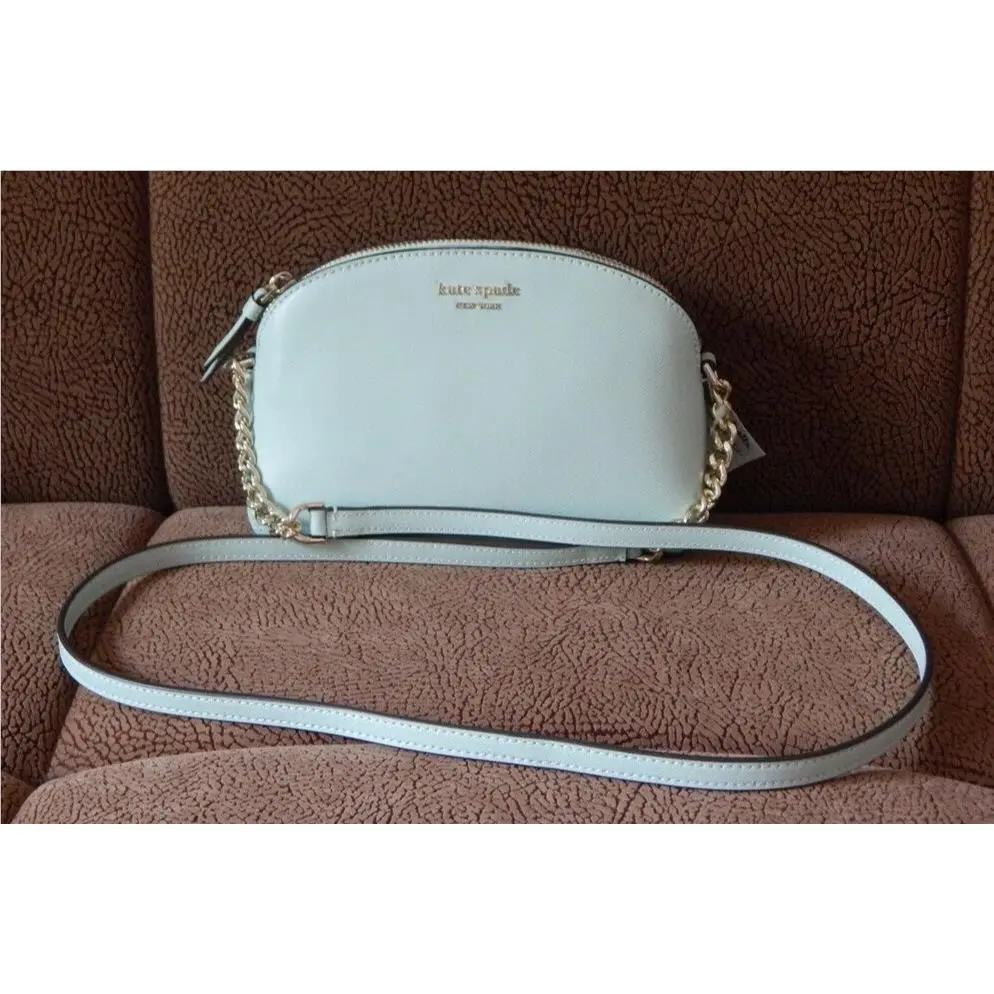 Kate Spade Cameron Hilli Saffiano Leather Crystal Blue Xbody Shoulder Bag