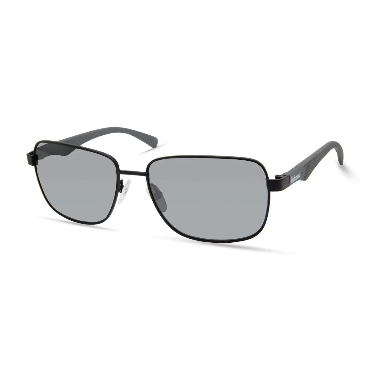 Men`s TBA9263 Polarized Rectangular Sunglasses Matte Black 58mm by Timberland