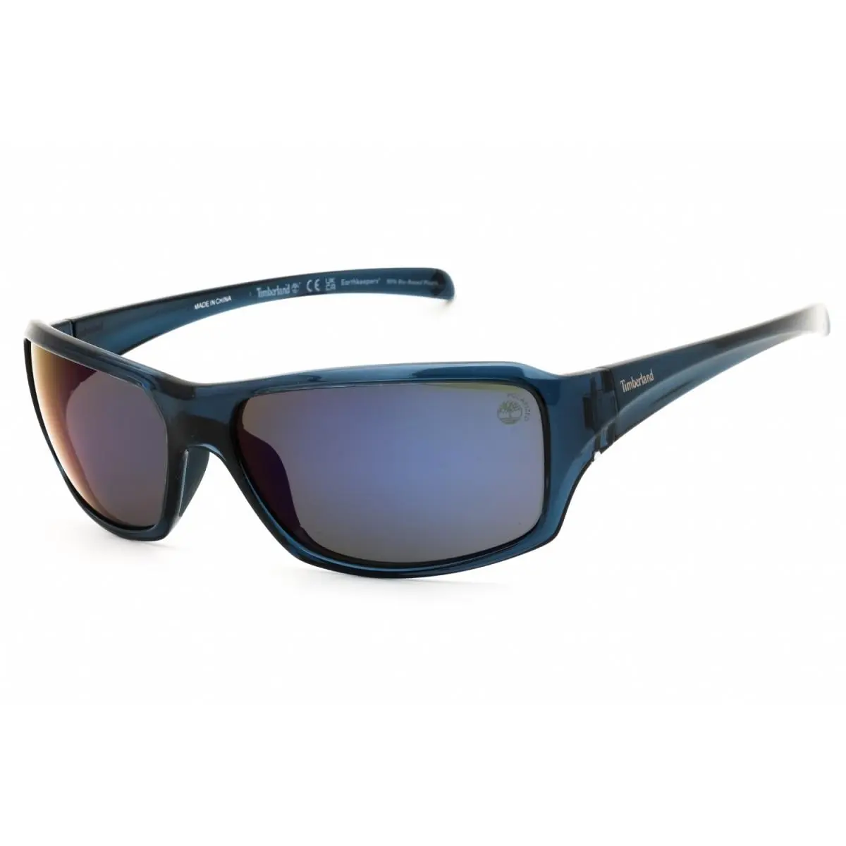 Timberland TB9332 90D Shiny Blue/smoke Polarized 63-16-135 Sunglasses