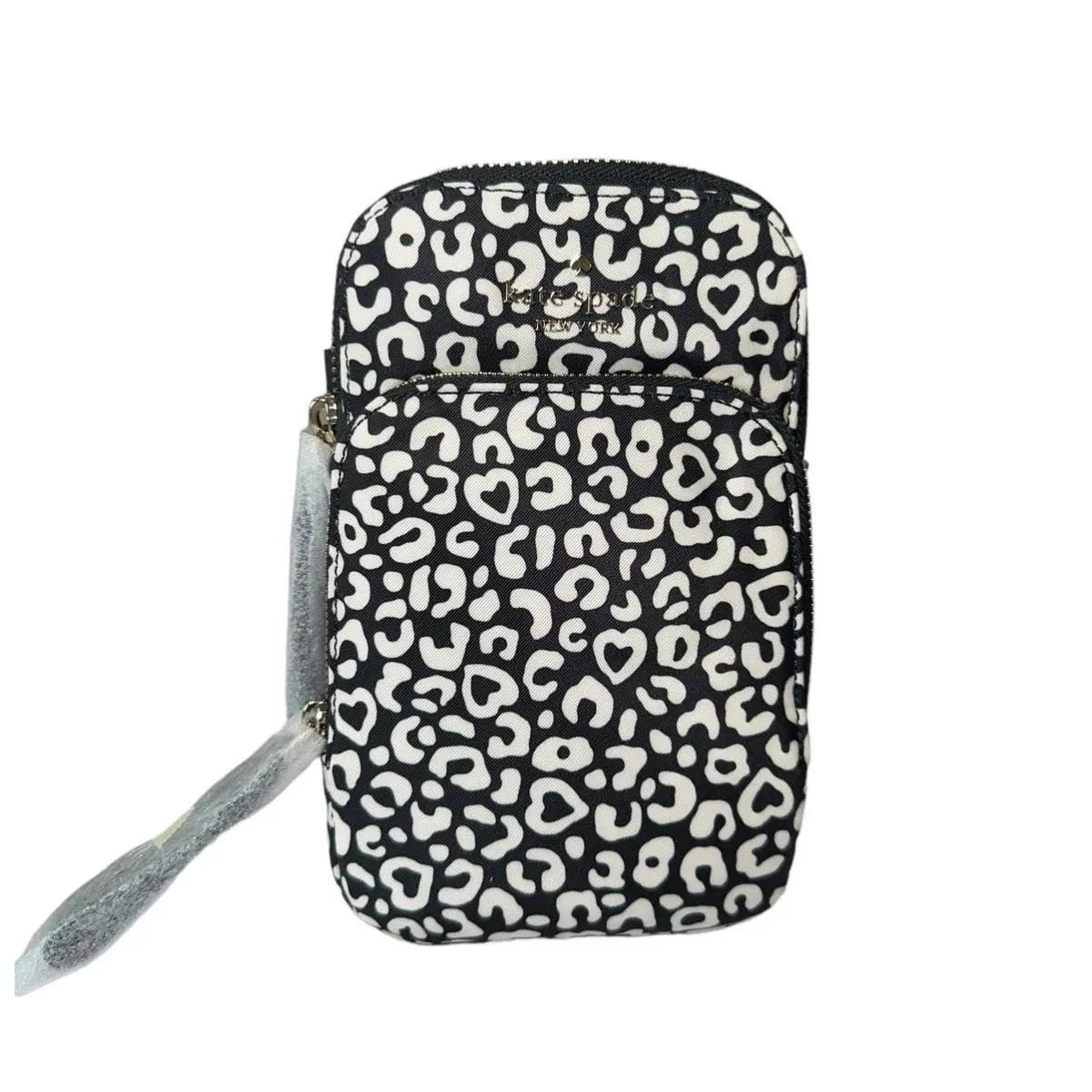 Kate Spade Graphic Leopard Heart Phone North South Crossbody Bag