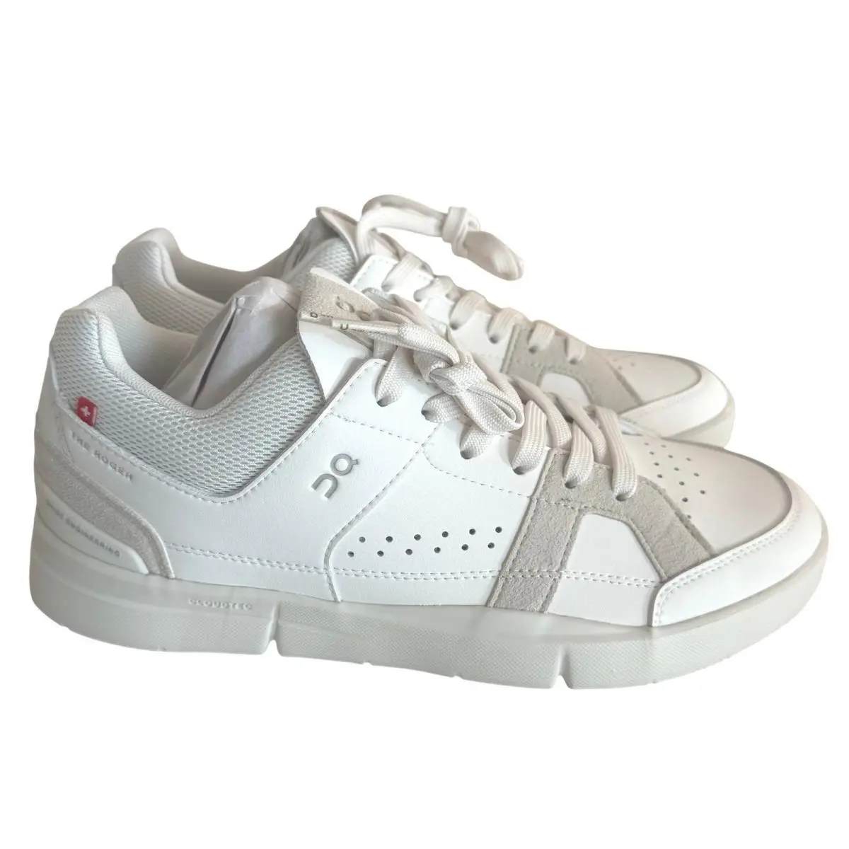 On Running The Roger Clubhouse White Sand Women US 9.5 Sneakers