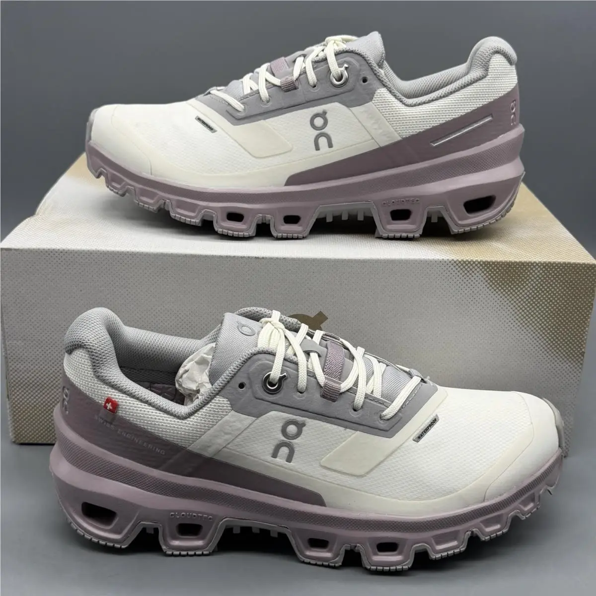 On Running Cloudventure Waterproof Women’s 5 Hiking Trail Shoes ‘ice/heron’
