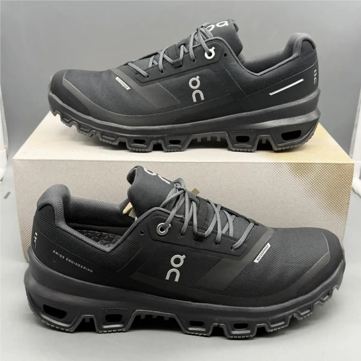 On Running Cloudventure Waterproof Mens 8 Women’s 9.5 Outdoor Trail Shoes Black