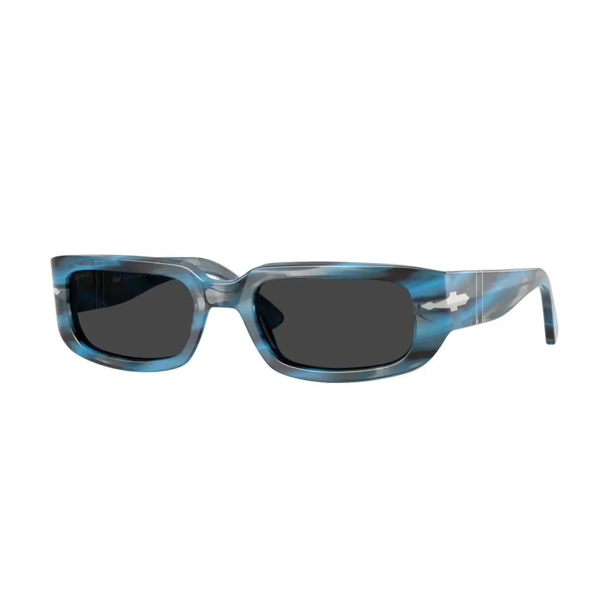 Persol PO3385S 123448 Mel Striped Blue Grey Black Polarized 55mm Unisex Sunglass