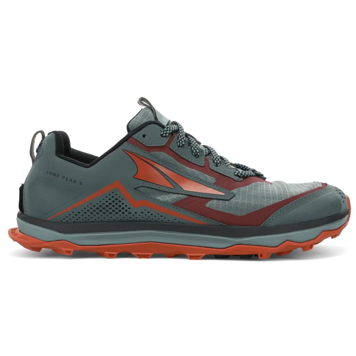 Altra Men`s Lone Peak 5 Trail Running Hiking Shoe 8 US Gray/orange Rare