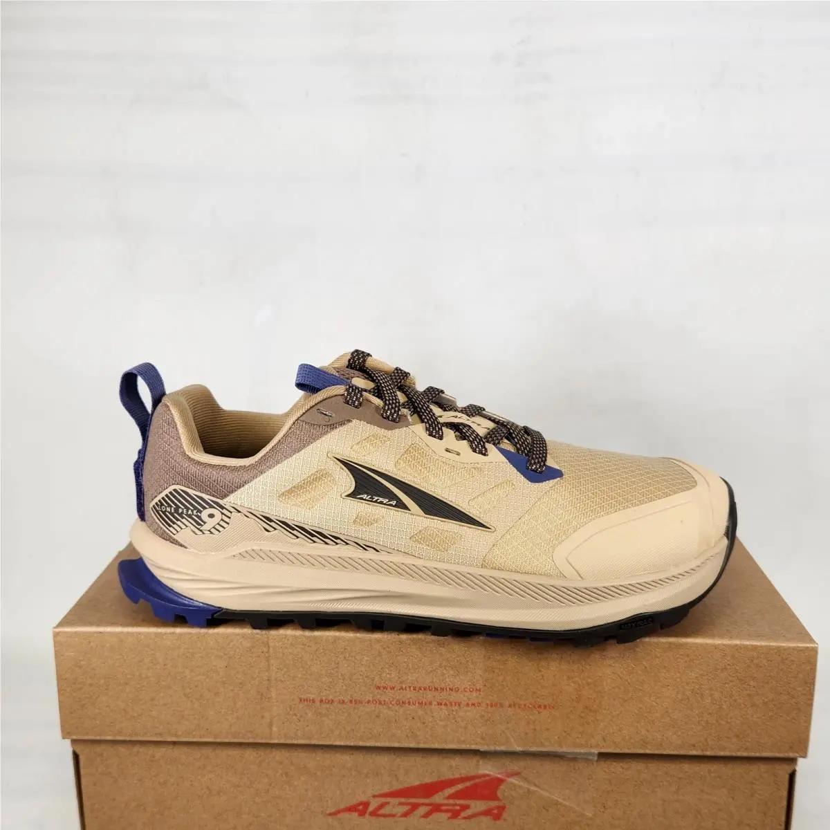 6.5 Wom - Altra Lone Peak 9 Trail Running - Tan - Wide Toe Box / Footshape