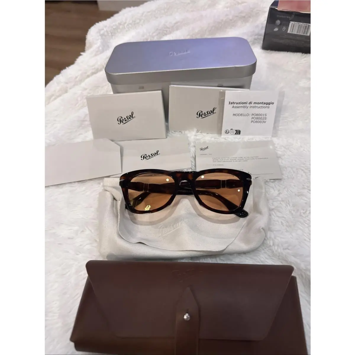 Persol PO8001S 24 3L Havana Orange 51 mm Unisex Sunglasses