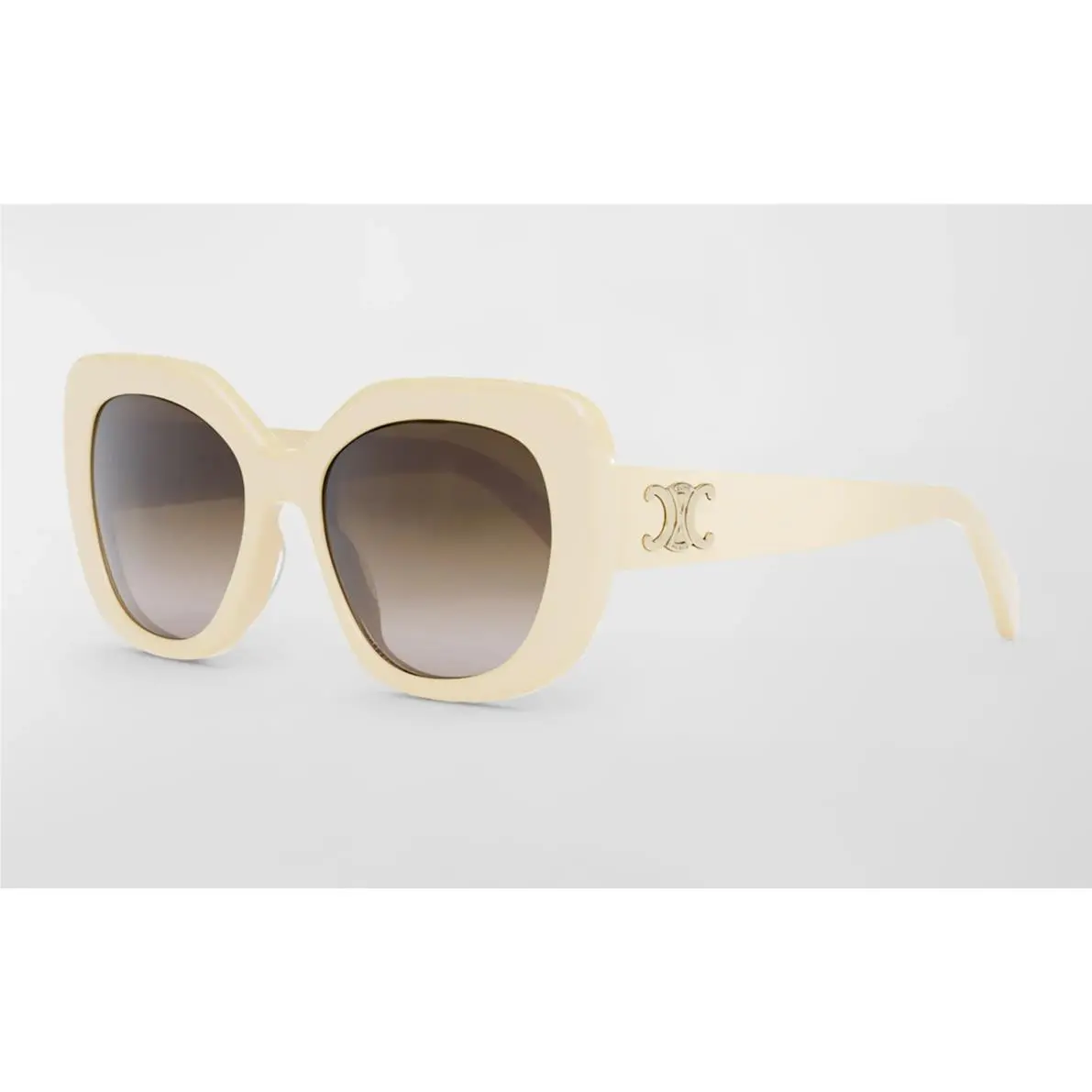 Celine Triomphe 55mm Acetate Ivory Sunglasses