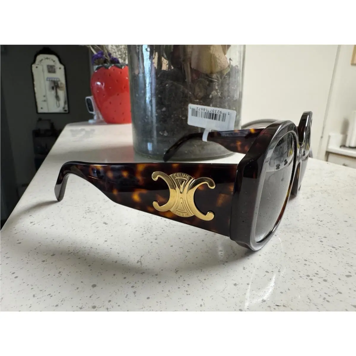 CL40305U 5452A Tortoise Oversized Gray Tinted Sunglasses UV400 140mm by Celine