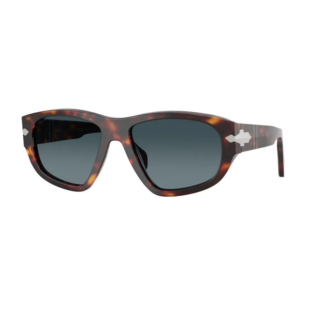 PO0050S 24 S3 Havana Blue Gradient Blue Polarized 55 mm Unisex Sunglasses by Persol
