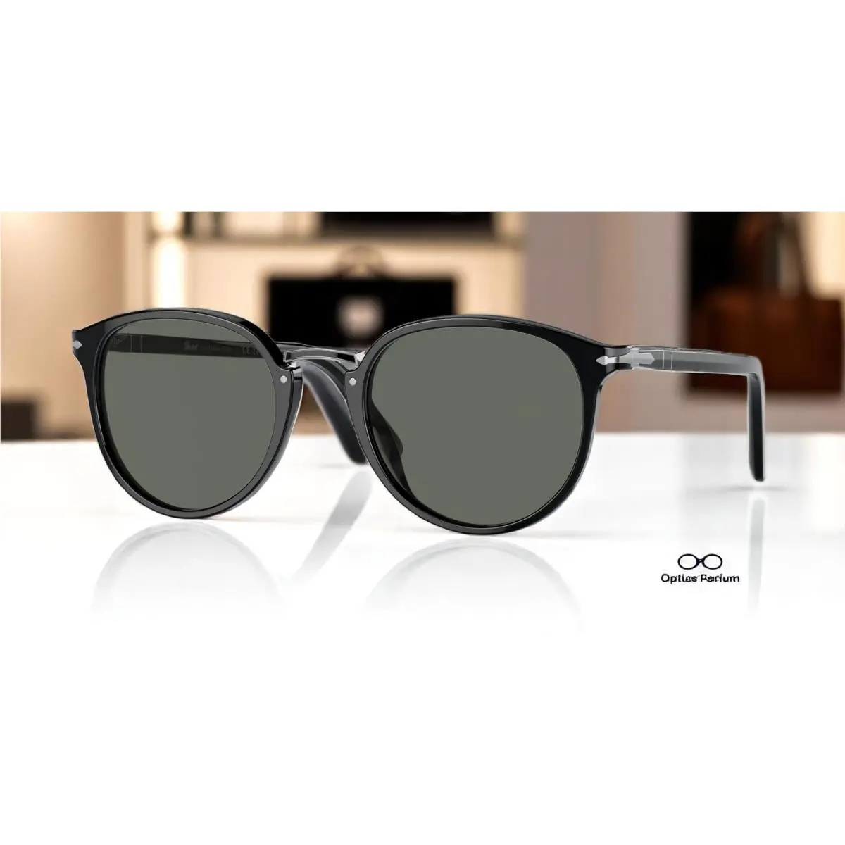 Persol PO3210S 95 31 Black Green 51 mm Men`s Sunglasses