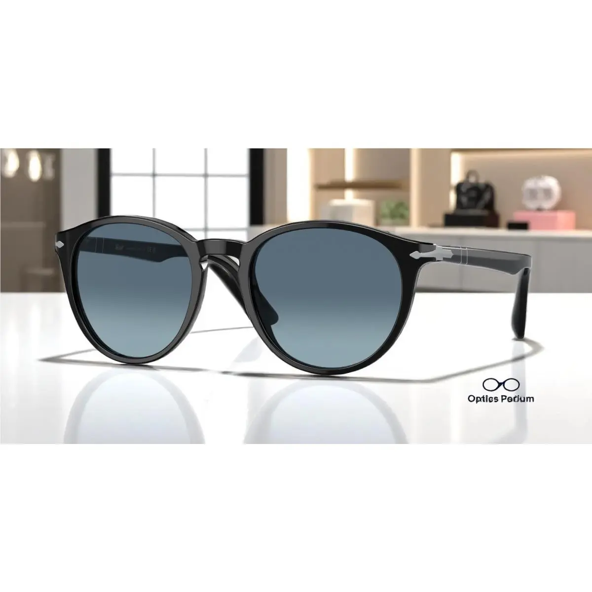 Persol PO3152S 9014Q8 Black Blue Gradient 52 mm Men`s Sunglasses