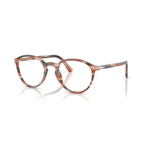 Persol 0PO3218V 1233 - Striped Red Green/clear Lens 51mm Men`s Eyeglasses