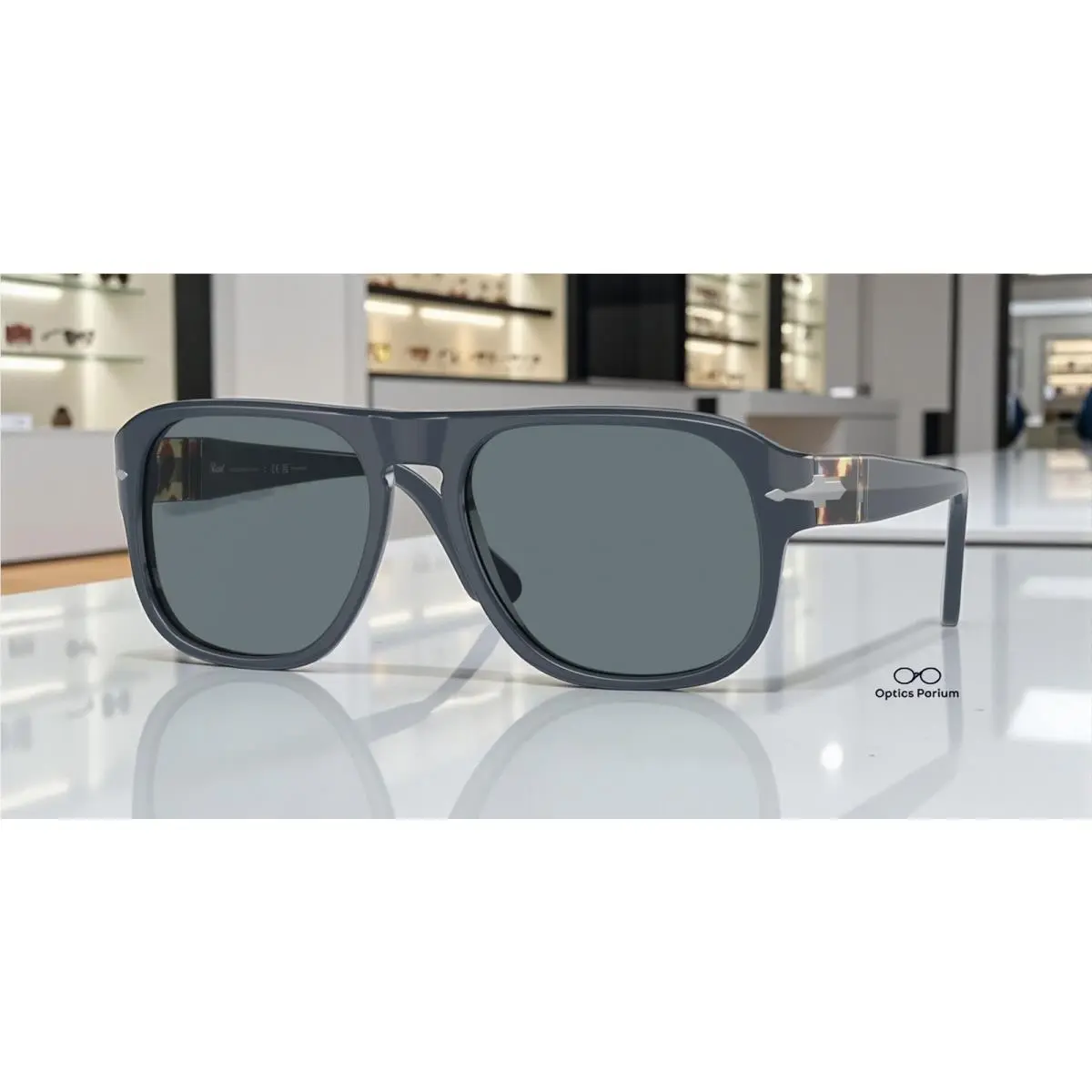 Persol PO3310S 11893R Jean Dusty Blue Dk Blue Polarized 57 mm Unisex Sunglasses