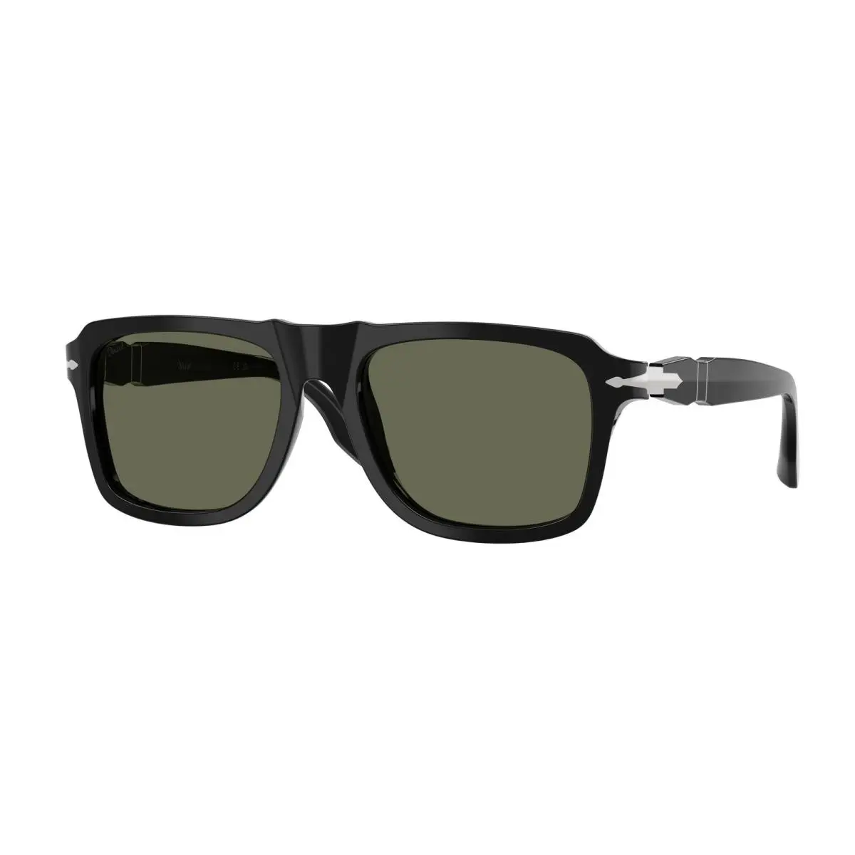 Persol PO8002S 95 58 Black Polarized Green Polarized 55 mm Men`s Sunglasses