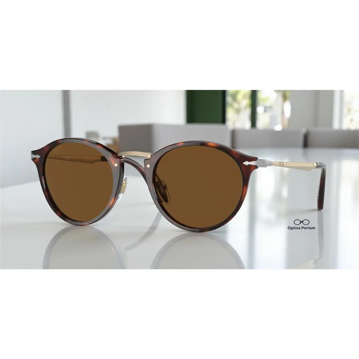 Persol PO3166S 24 57 Gold Havana Brown Polarized 51 mm Men`s Sunglasses
