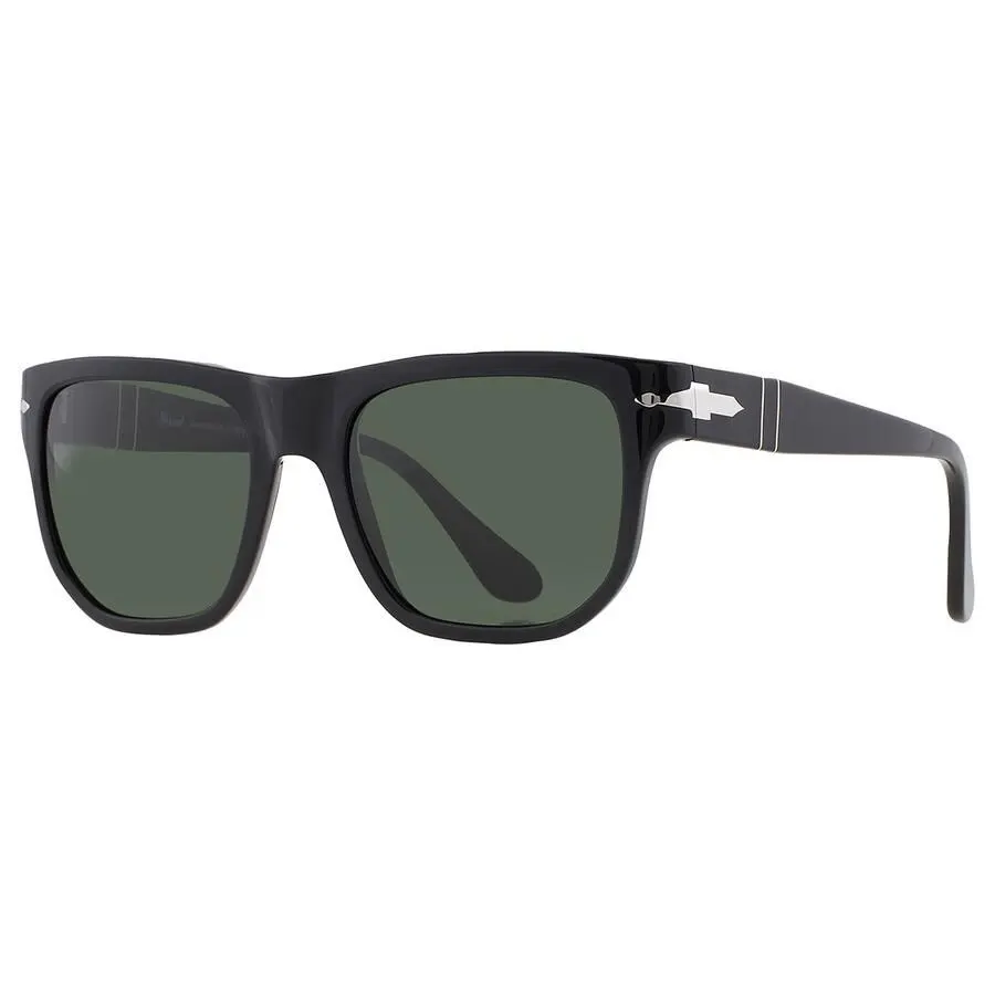 Persol PO3306S 95/31 Sunglasses Black Frame Green Lens 55mm