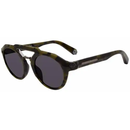 Men`s SPP045M Sunglasses Shiny Green Havana 50 by Philipp Plein